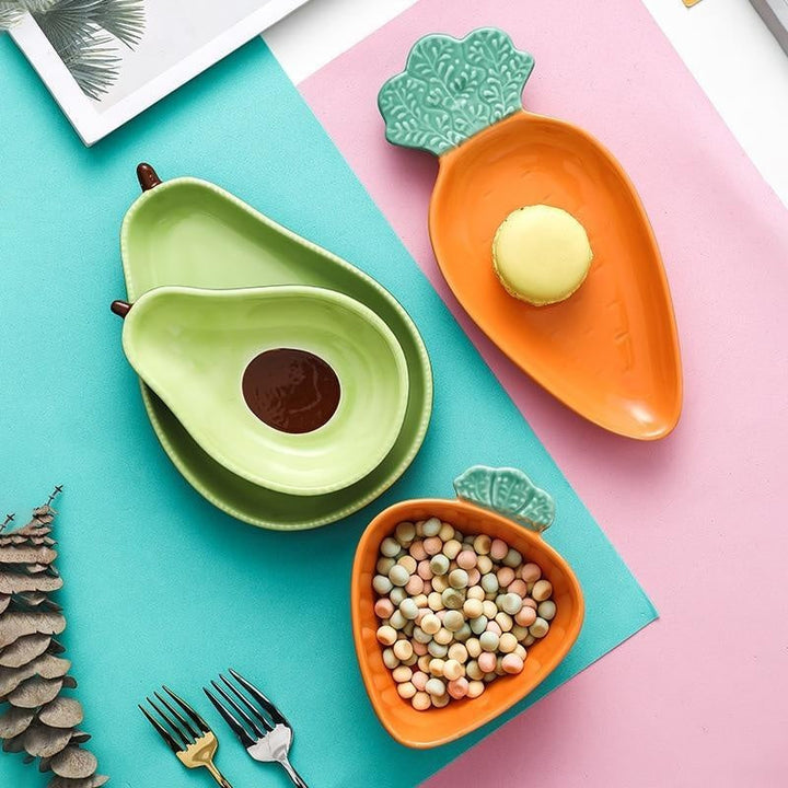 Fröhliche Avocado Keramik Schüssel, grün, ideal für Salate, Dips oder Obst, einzigartiges Essgeschirr.