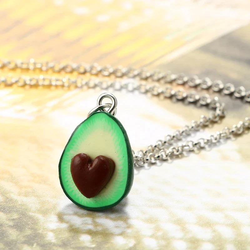 Unisex Freundschaftskette mit Avocado-Herz-Design, ideales Geschenk für Partner & Freunde.
