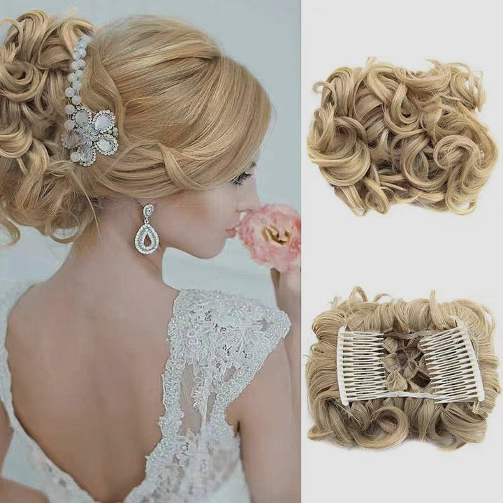 Haarschmuck Damen: Synthetisches Dutt Haarteil mit Haarband für einfache, volle Frisuren.