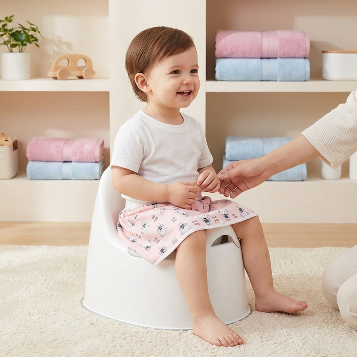 Auslaufsichere Töpfchenhose, wasserdicht und komfortabel, für Babys und Kleinkinder.