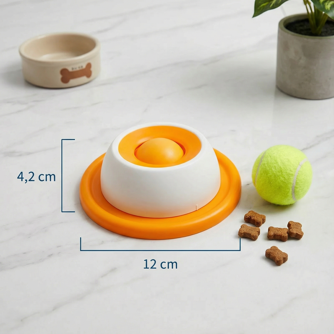 Interaktiver Hunde-Slow-Feeder Napf, ideal als Leckmatte für Stressabbau und mentale Auslastung bei Welpen & Hunden.