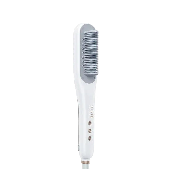 Damen Dampf-Glättungsbürste für glatte, glänzende Haare. Anti-Frizz Haartool mit Keramiktechnologie.