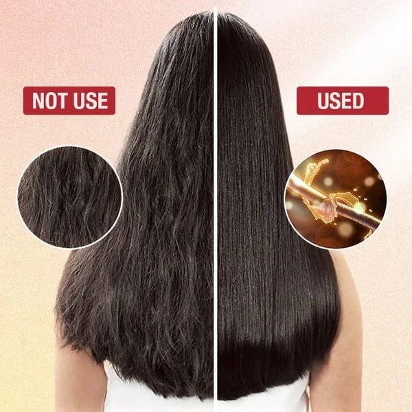 Einfaches Haarstyling mit der rotierenden Warmluftbürste für langanhaltendes Volumen und Glanz.