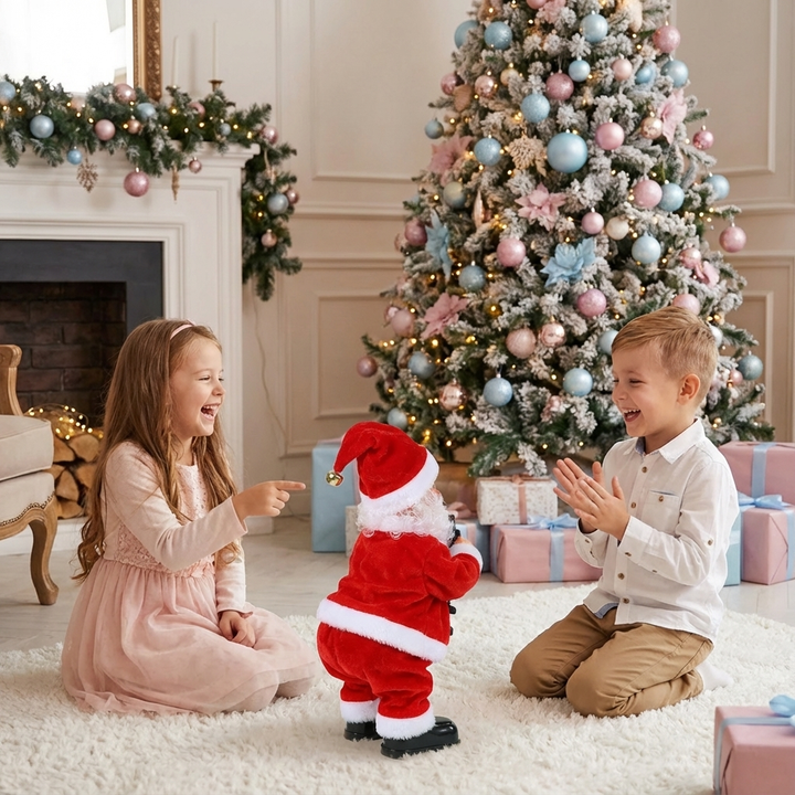 Lustiger, tanzender Weihnachtsmann mit Musik, ideal als Weihnachtsdeko & Geschenkidee für festliche Stimmung.