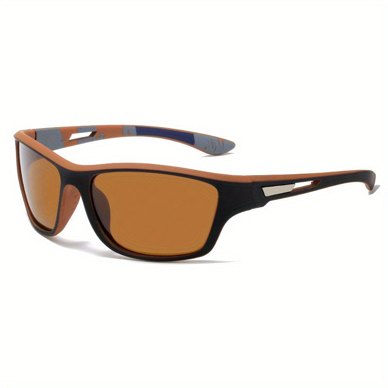 Gelbe Herren Polarisierte Sonnenbrille, UV400 Schutz, perfekt für Outdoor-Sport.