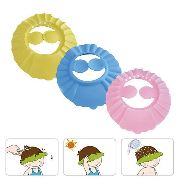 Badespaß garantiert: Baby Duschhaube & Ohrenschutz für Kleinkinder. Kein Shampoo in Augen & Ohren.