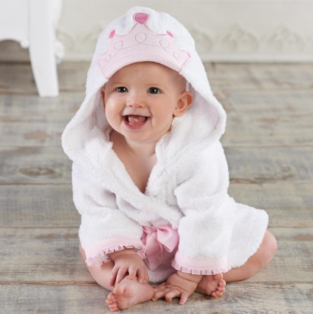 Babymantel mit lustiger Tierkapuze, kuschelig weich für Jungen & Mädchen nach dem Baden.