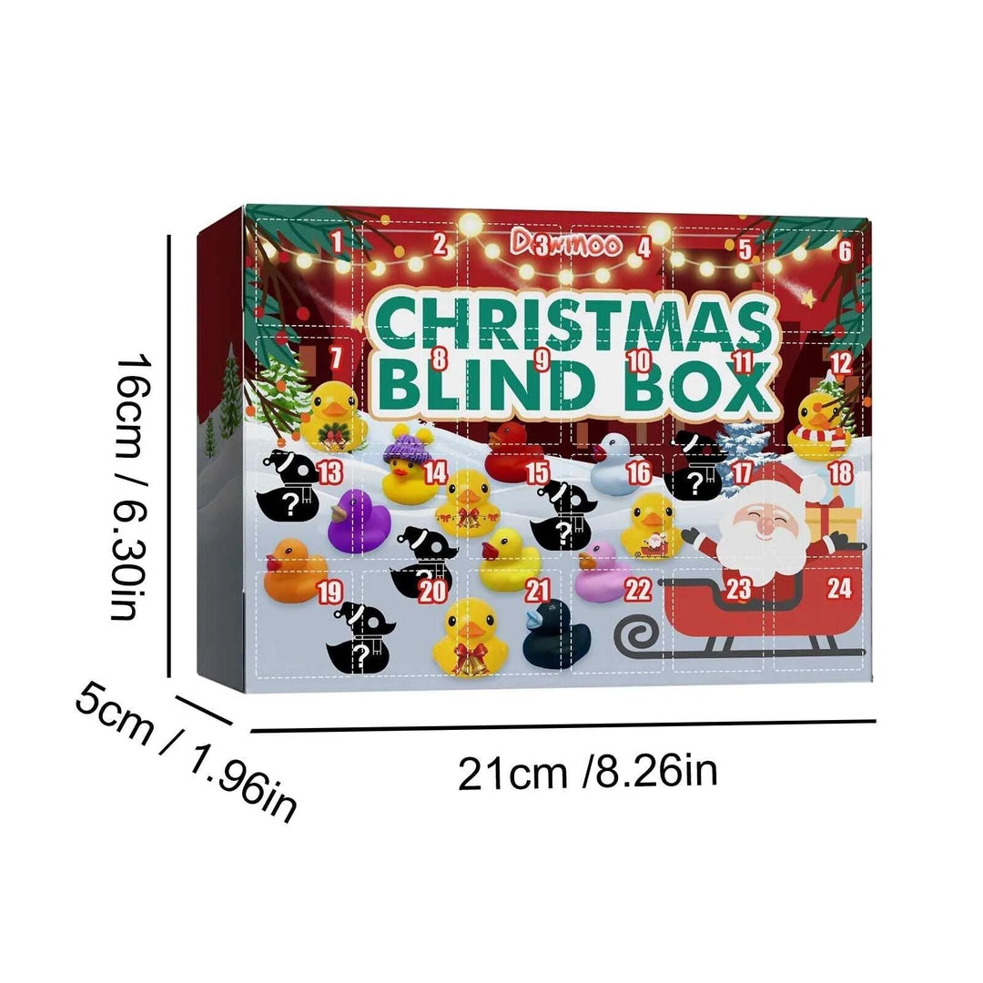 Weihnachts-Adventskalender mit Badeentchen für Kinder 2024. Eine festliche Badespielzeug-Überraschung für den Dezember.