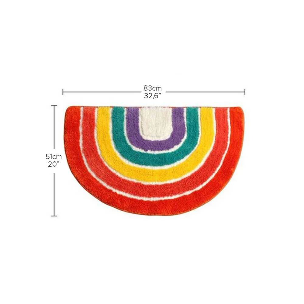 Komfortable Regenbogen Badezimmermatte: Verwandelt jedes Bad. Rutschfest, saugfähig und ästhetisch ansprechend.