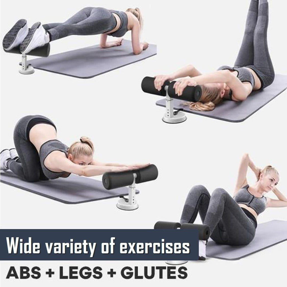 Detailaufnahme des Bauchtrainers, ergonomisches Design für komfortables Bauchmuskel-Workout zu Hause.