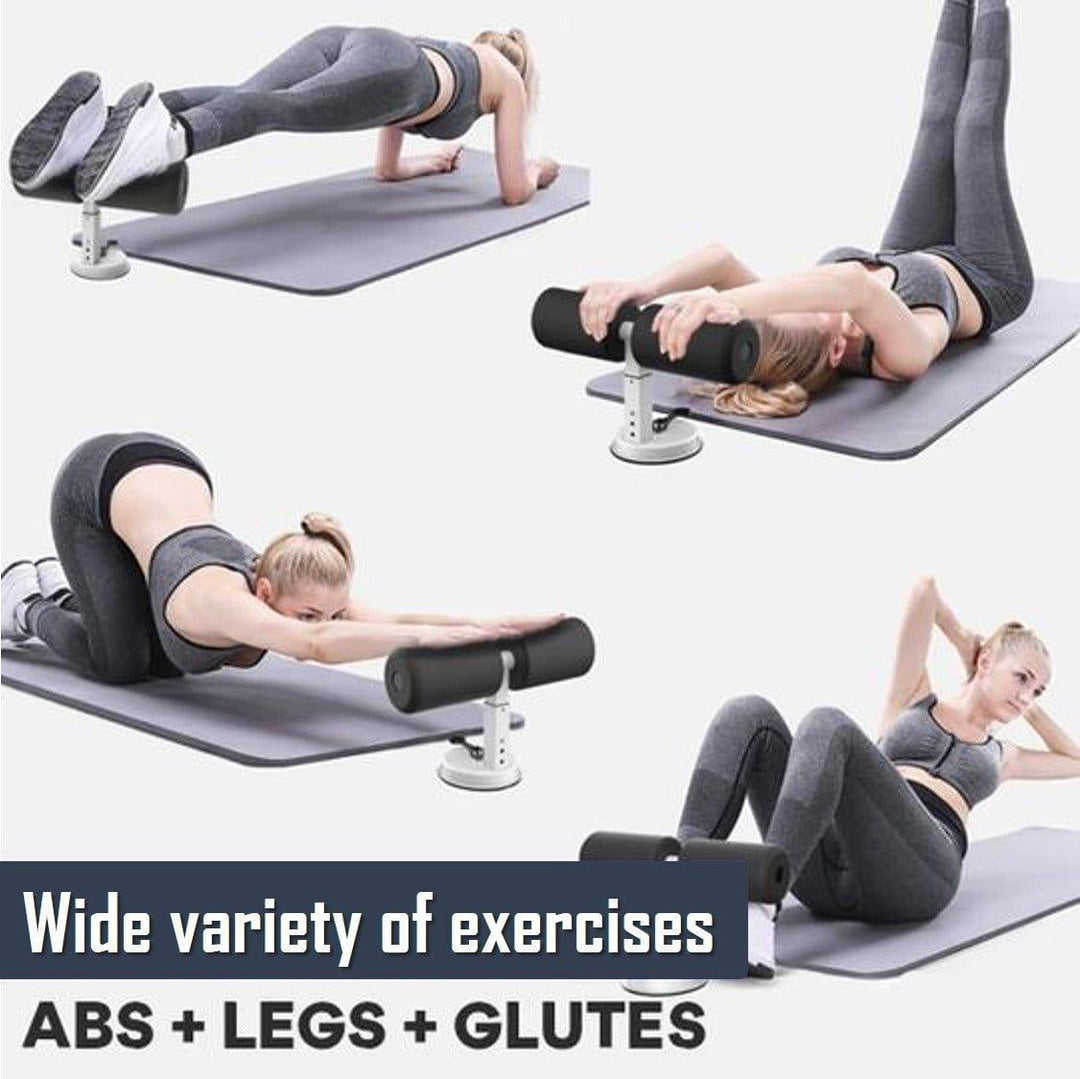 Detailaufnahme des Bauchtrainers, ergonomisches Design für komfortables Bauchmuskel-Workout zu Hause.