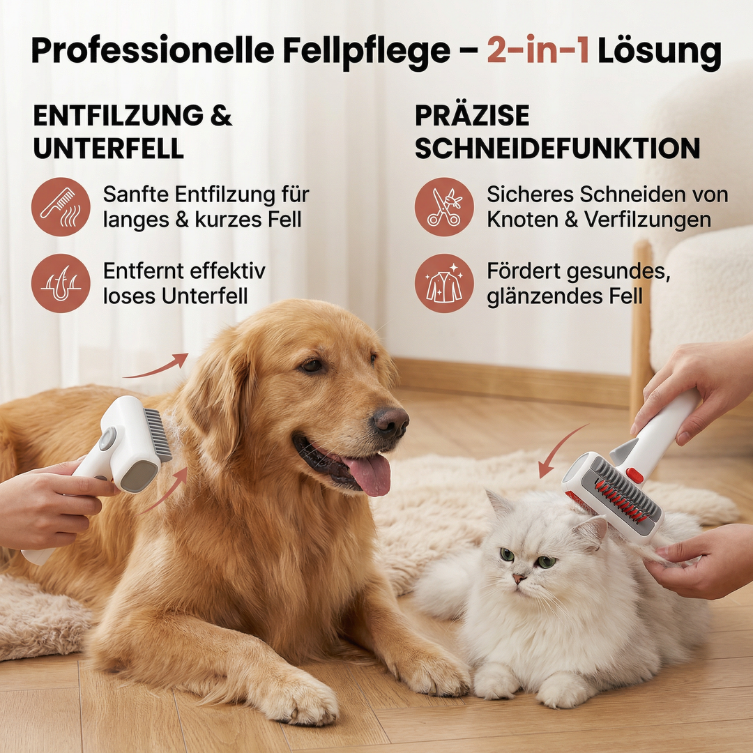 Effektiver Entfilzungs- & Unterfellkamm für Hunde: sanfte Fellpflege gegen Verfilzungen.