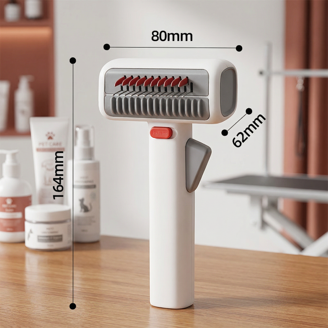 Ergonomische 2-in-1 Fellbürste für Hunde & Katzen: ideal zur Haarentfernung & Entfilzung des Unterfells.