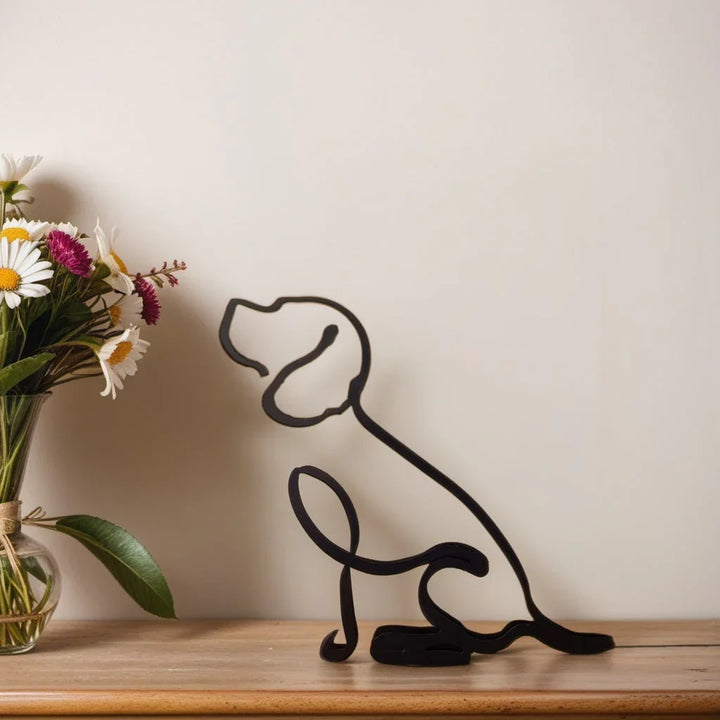 Zeitgenössische Tierfigur, elegant, stilvolles Wohnaccessoire, abstrakte Kunst.