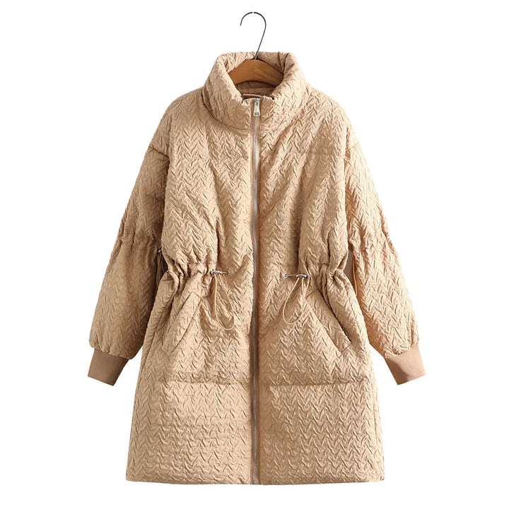 Stilvoller Damen Puffer Mantel in Schwarz, Übergröße, ideal für Freizeit & Alltag.
