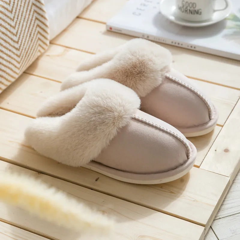 Damen Winterpantoffeln: Warme, weiche Hausschuhe für gemütlichen Home Komfort. Ideal gegen kalte Füße im Herbst/Winter.
