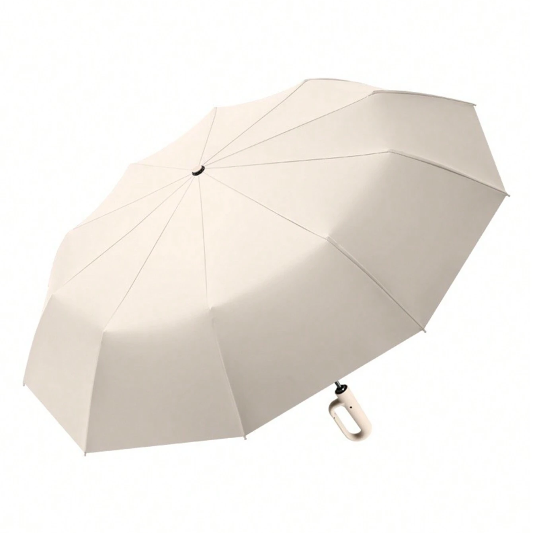 Dieser sturmfeste Regenschirm mit reflektierendem Rand bietet optimalen Schutz vor Wind und starkem Regen.