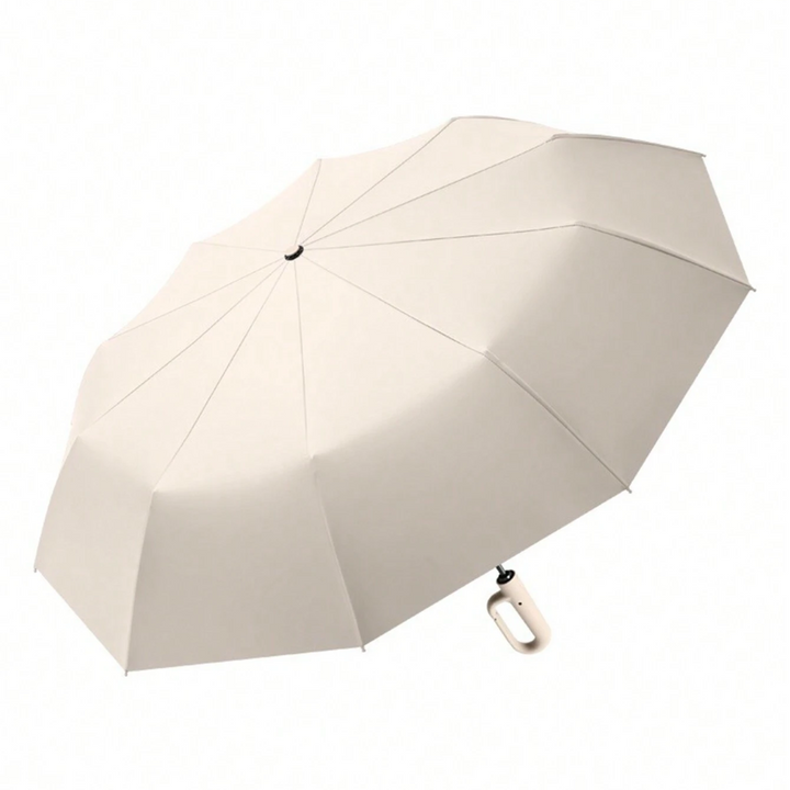 Dieser sturmfeste Regenschirm mit reflektierendem Rand bietet optimalen Schutz vor Wind und starkem Regen.