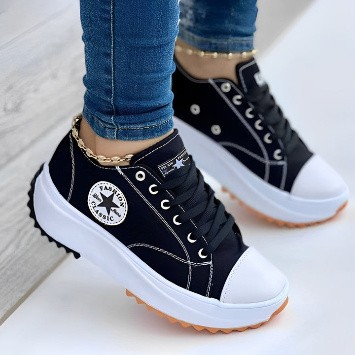 Vielseitige Damen Canvas Freizeitschuhe, perfekt für Frühling, Sommer und Herbstaktivitäten.