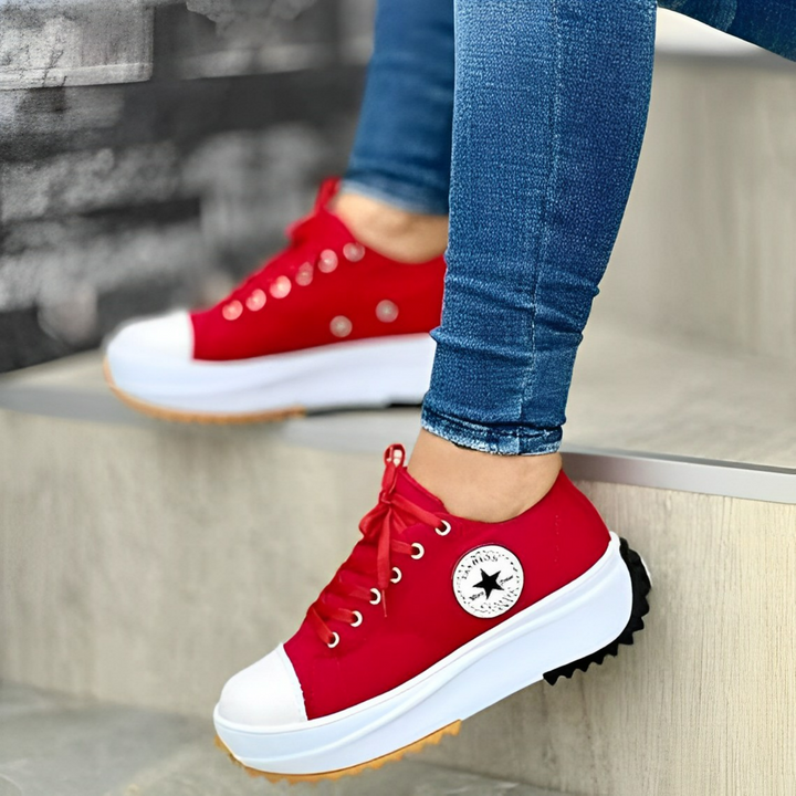 Modische Damen Canvas Sneaker für einen aktiven Alltag und bequemes Gehen, stilvoll und praktisch.