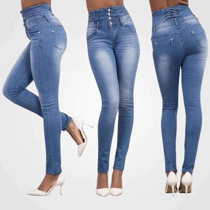 Bequeme Damen Jeans für den Alltag, kombiniert Stil und Komfort. Perfekt für einen casual Look.