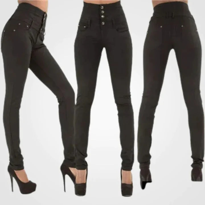 Dunkelblaue Damen Komfort-Jeans mit guter Passform, stilvoll und vielseitig für jede Frauenmode.