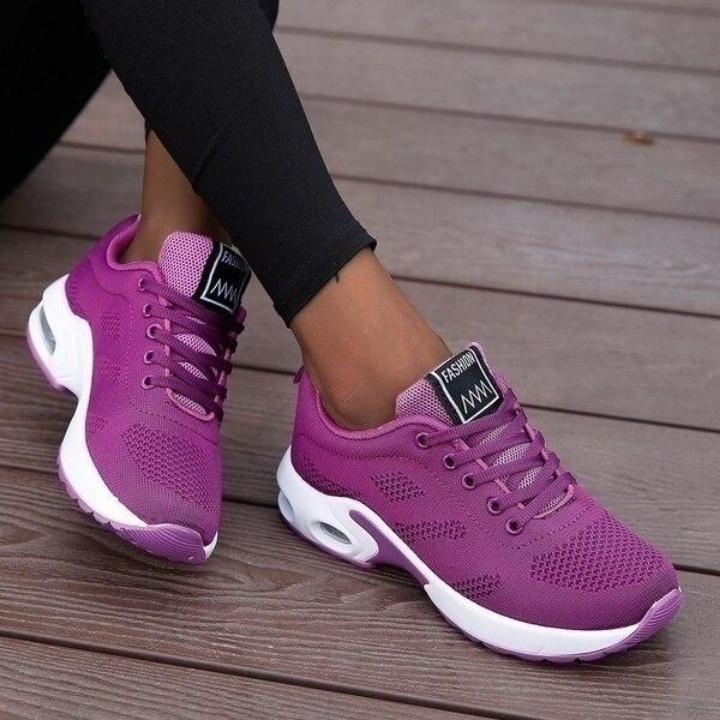 Damen Sneaker mit Fußunterstützung & stoßdämpfender Technologie. Perfekt für Freizeit & bequemen Alltag.