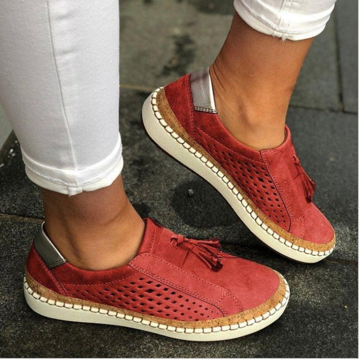 Leichte, atmungsaktive Slip-On Sommerschuhe für Damen, orthopädisch, perfekt für Freizeit.