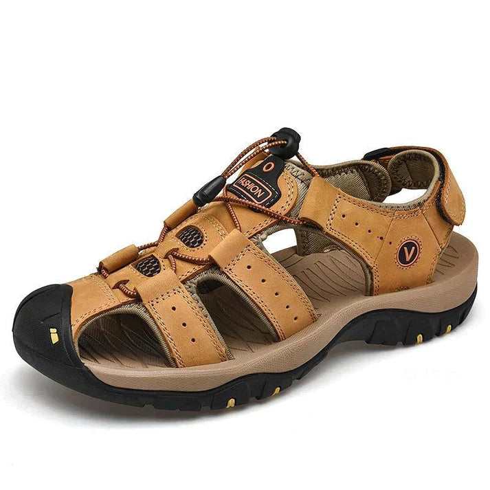Sommerliche orthopädische Herren Sandalen "Victor" bieten optimale Fußunterstützung und Komfort den ganzen Tag.