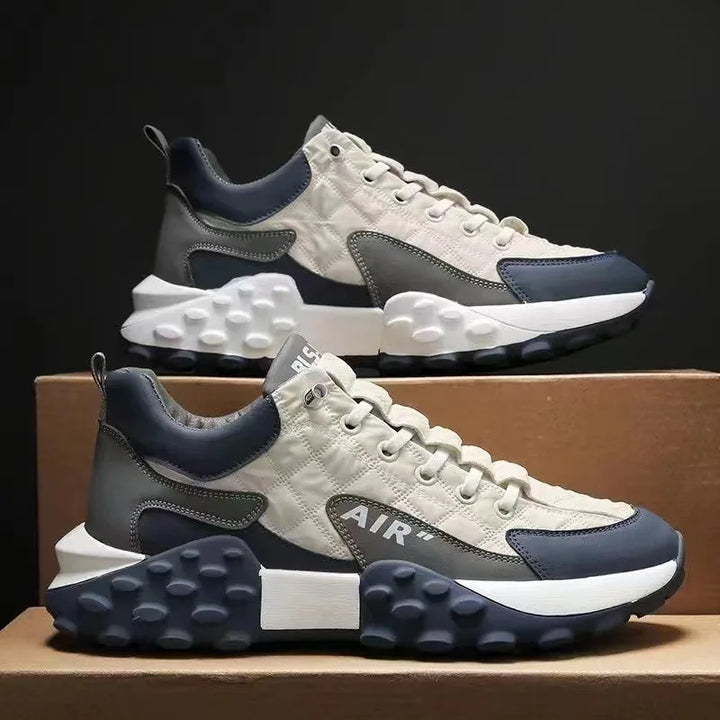 Graue orthopädische Herrenschuhe "Valor" mit atmungsaktivem Obermaterial, perfekt für Alltag und Freizeit.
