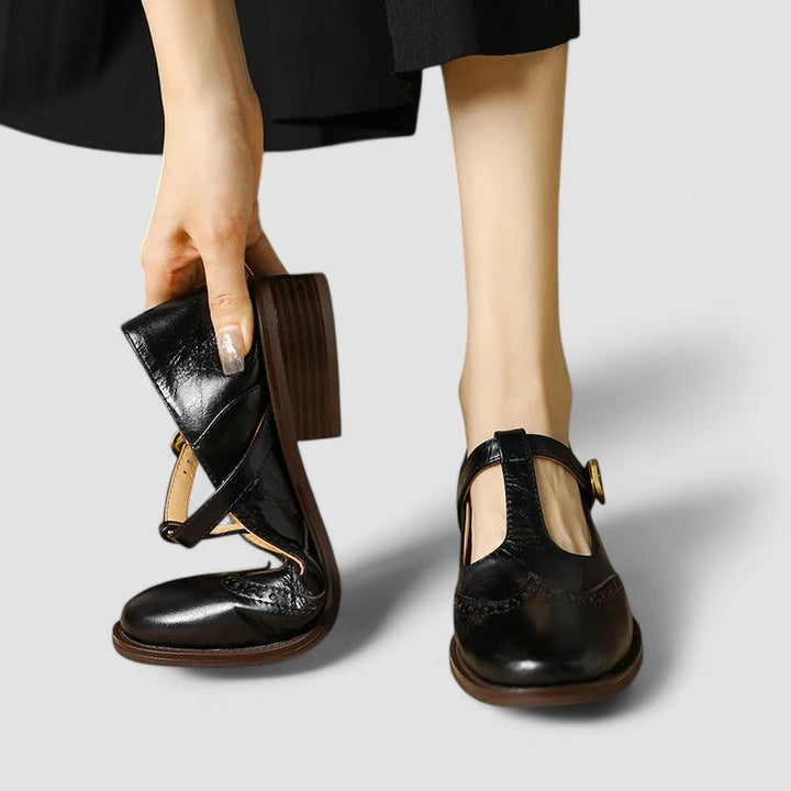 Komfortable orthopädische Mary Jane Damenschuhe, ideal für lange Tage und gesunde Füße. Elegant & stabil. CL-0681.