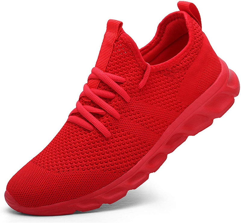 Rote, bequeme Damen Sneaker, leichtgewichtig und stylisch, perfekt für Freizeit & Sport.