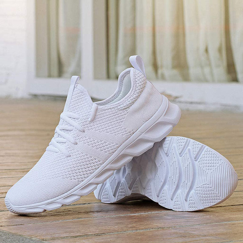 Modische rote Damenschuhe, bequeme Leichtgewichts-Sneaker mit guter Fußunterstützung.