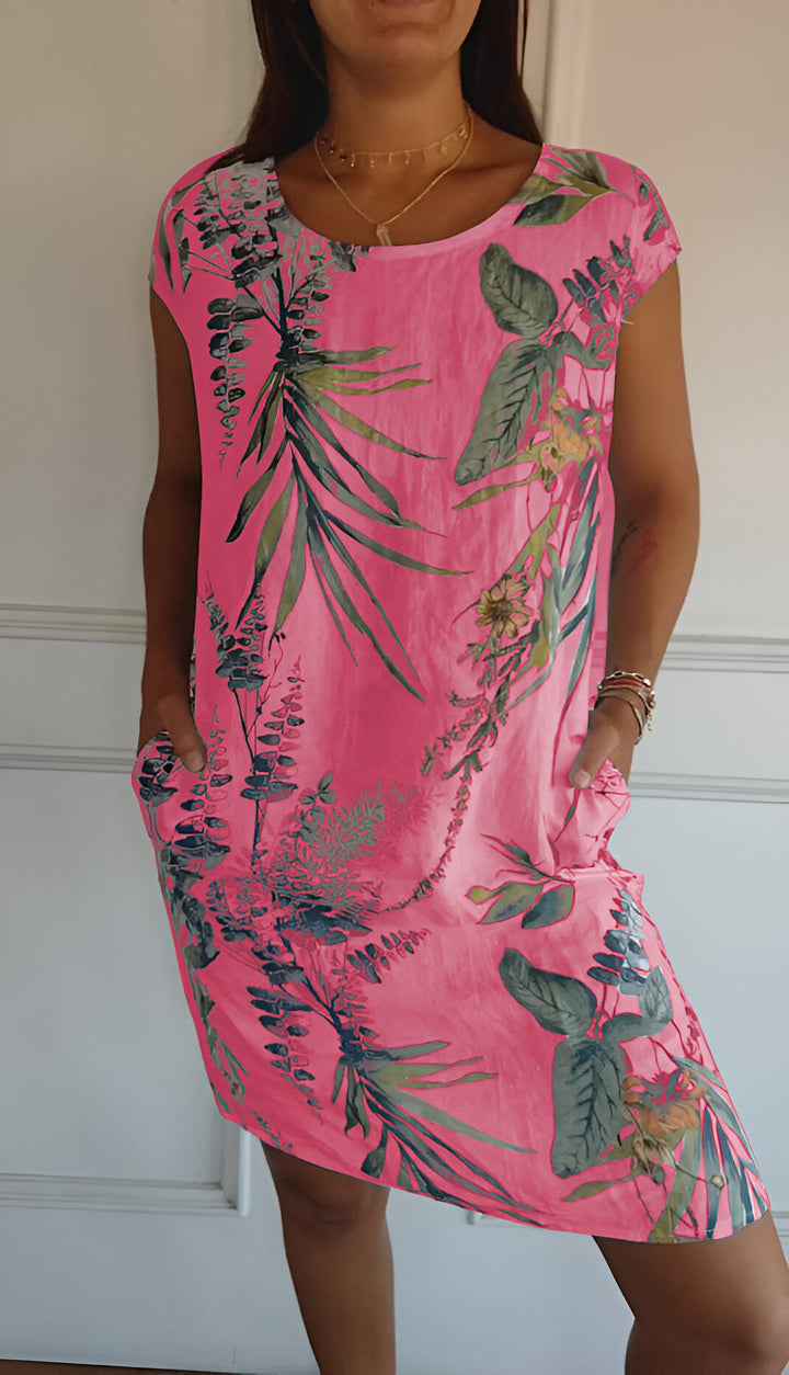 Schickes Alltagskleid: bequemes floriluxe Damen Midi Kleid, ideal für Freizeit und besondere Momente.
