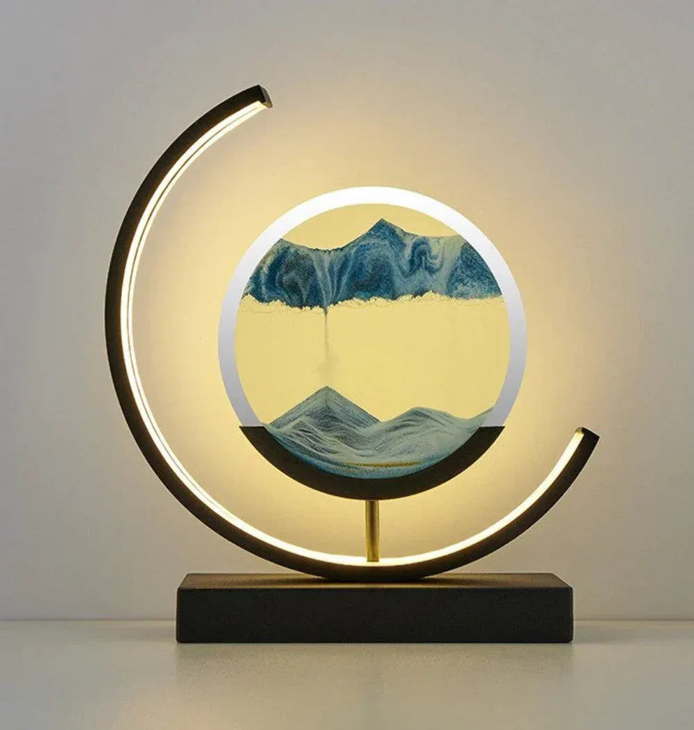 Dekorative Sandlandschaft Lampe schafft ruhige, entspannte Atmosphäre; perfekt für Büro, Schlafzimmer, Ruheoase.