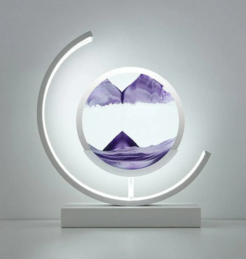 Stimmungsvolle Sandlandschaft Lampe als Kunstobjekt; ideale Dekoration & Beleuchtung für ein entspanntes Ambiente.