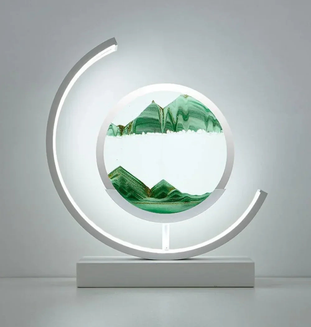Entspannende Sandlandschaft Lampe, stimmungsvolle Beleuchtung & Deko; ideale Geschenkidee für Ruhe und Ambiente.