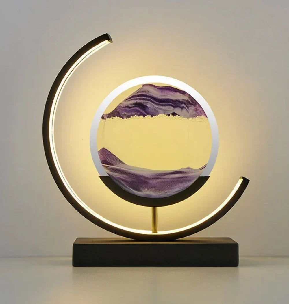 Faszinierende Sandlandschaft Lampe mit dynamischem Sand, schafft entspannendes Ambiente & stimmungsvolle Beleuchtung.