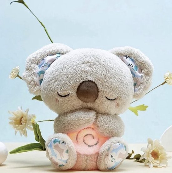 Beruhigendes Kuscheltier mit Atemfunktion als Schlafhilfe für Babys & Erwachsene; Plüschtier & Nachtlicht.