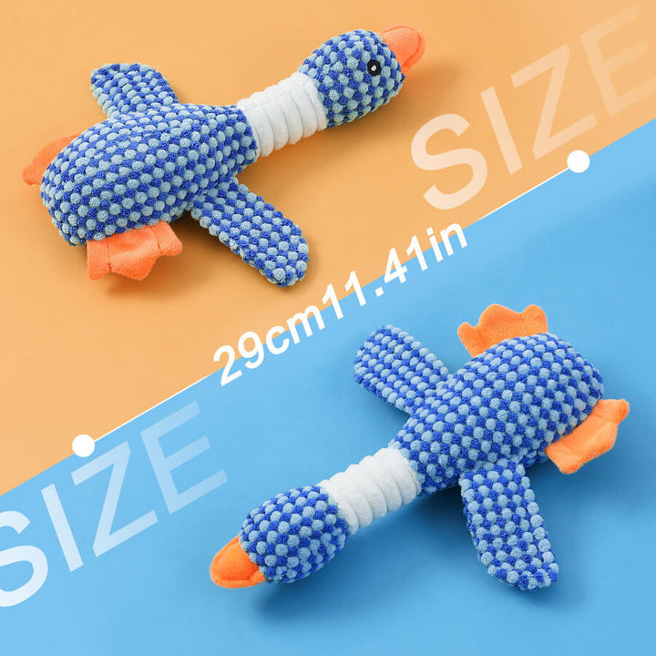 Lustiges Vogel Hundespielzeug für aggressive Kauer, quietscht beim Spielen, robustes Design für ausgiebigen Kauspaß.