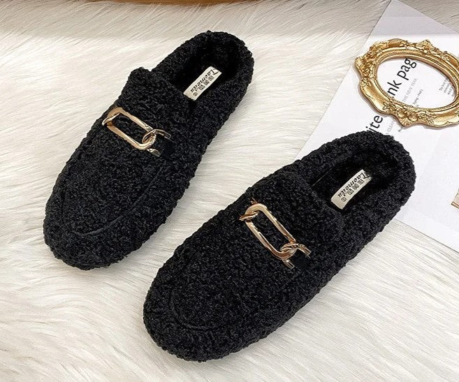 Damen Winter Mokassins, warm gefüttert und modisch, ideale Pantoffeln für kalte Wintertage.