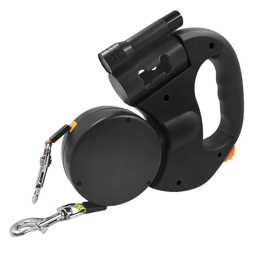Effiziente Doppel-Hundeleine mit Anti-Tangle-Design für sichere und kontrollierte Spaziergänge mit 2 Hunden.