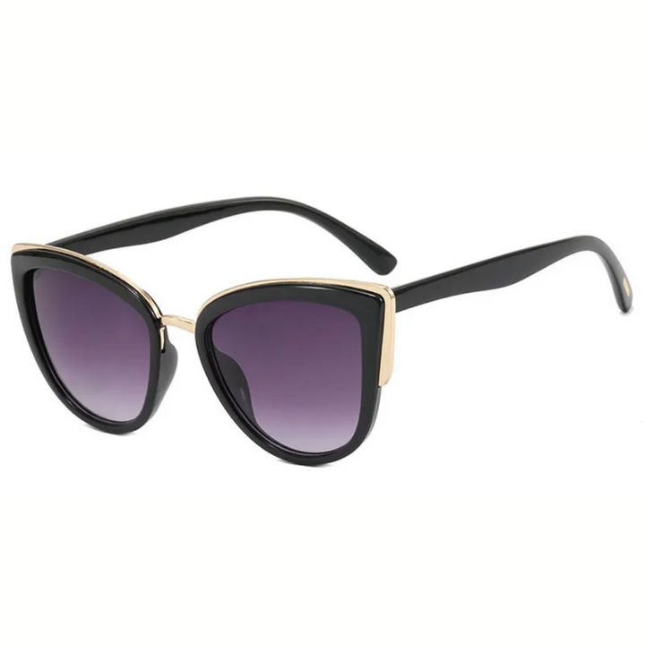 Damen Retro Katzenaugen Sonnenbrille mit UV400 Schutz für sommerlichen Mode-Look.