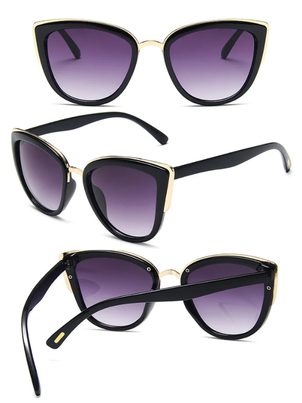 Retro Damen Katzenaugen Sonnenbrille, klassisches Design mit zuverlässigem UV400 Schutz.
