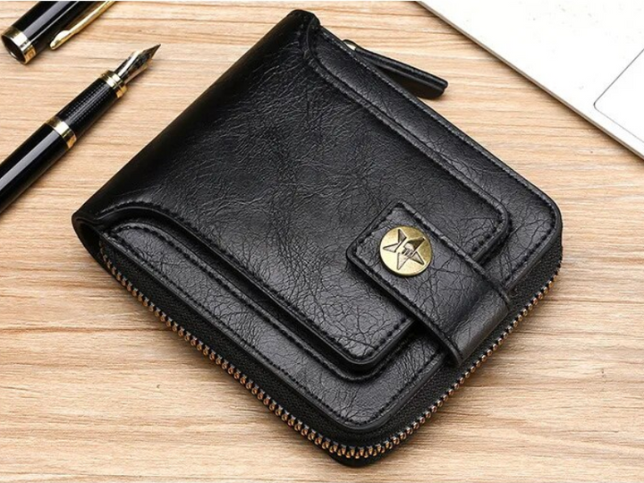 Klassisches Vintage Portemonnaie, Unisex Design, bietet optimale Organisation für Karten & Münzen.