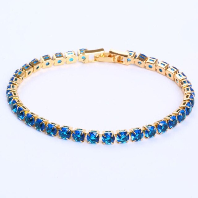 Elegantes Unisex Tennisarmband mit Zirkonia-Steinen, ideal für jeden Anlass. Glitzernder Armschmuck.