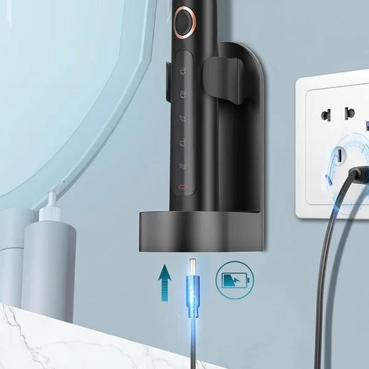 Ergonomische blaue elektrische Zahnbürste für Erwachsene, optimale Zahnpflege & tägliche Mundhygiene.