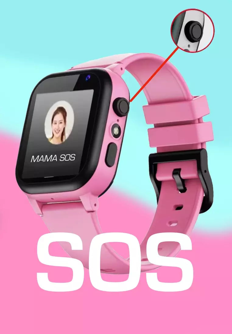 Blaue Kinder Smartwatch mit GPS-Tracking & Videoanruf. Sichere Kinderuhr für Echtzeit-Tracking und Kommunikation.