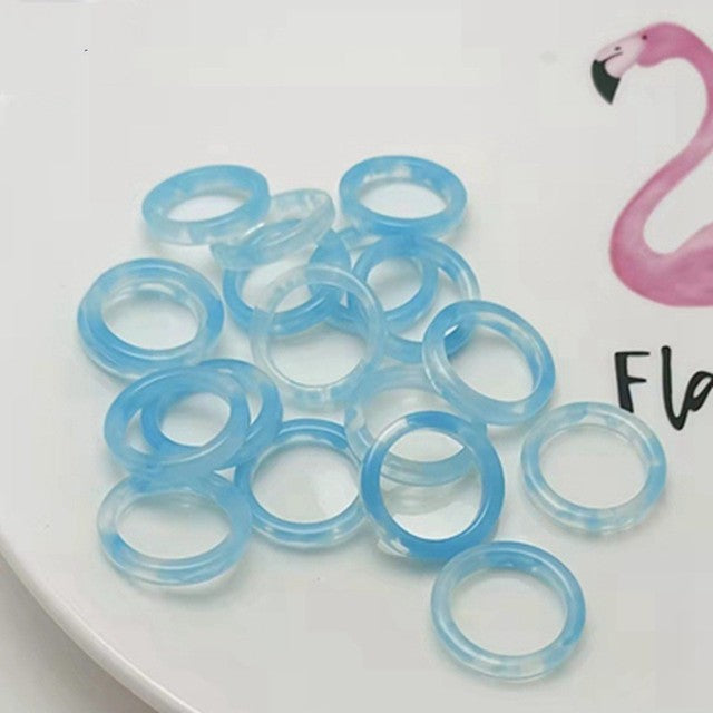 Acrylharz Ring im Vintage-Stil. Einzigartiger, bunter Unisex-Ring, perfektes Geschenk für Modebewusste.