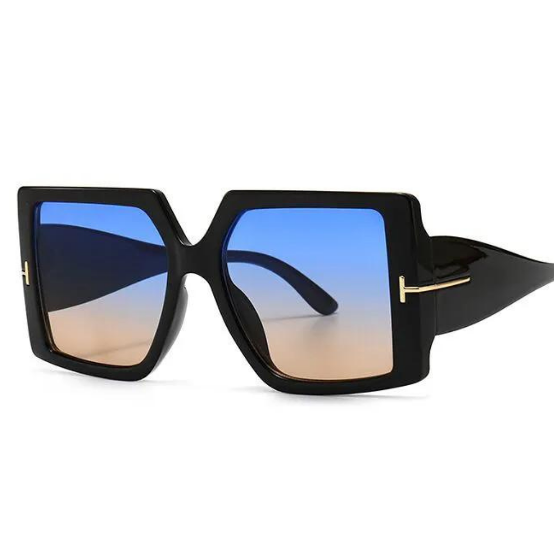 Stylische übergroße quadratische Sonnenbrille, unisex Fashion-Accessoire für eleganten Sommer-Look.